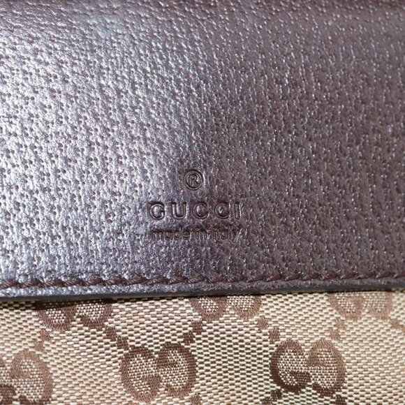 GUCCI GG Canvas Web Sherry Line Shoulder Bag Beige Red Green 169937 Auth ki5345 - Picture 11 of 16